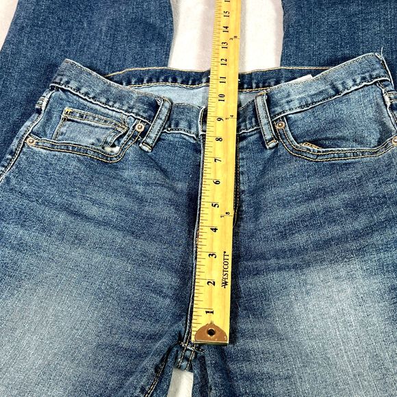Old Navy Girls Jeans Size 16 Blue Denim High Waisted Straight Leg Adjustable - Picture 10 of 12